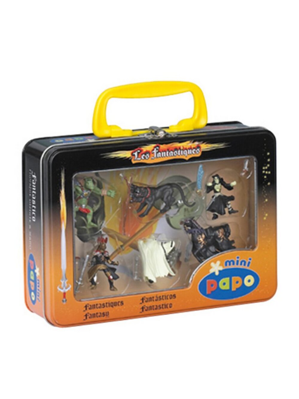 Papo Mini Fantasy Hand painted figurines in Tin Case Brand New In Box Age 3+
